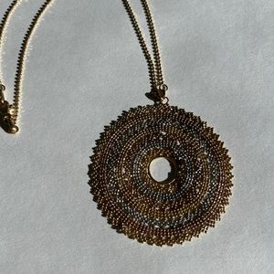 Gold sun necklace with hello, white and rose gold